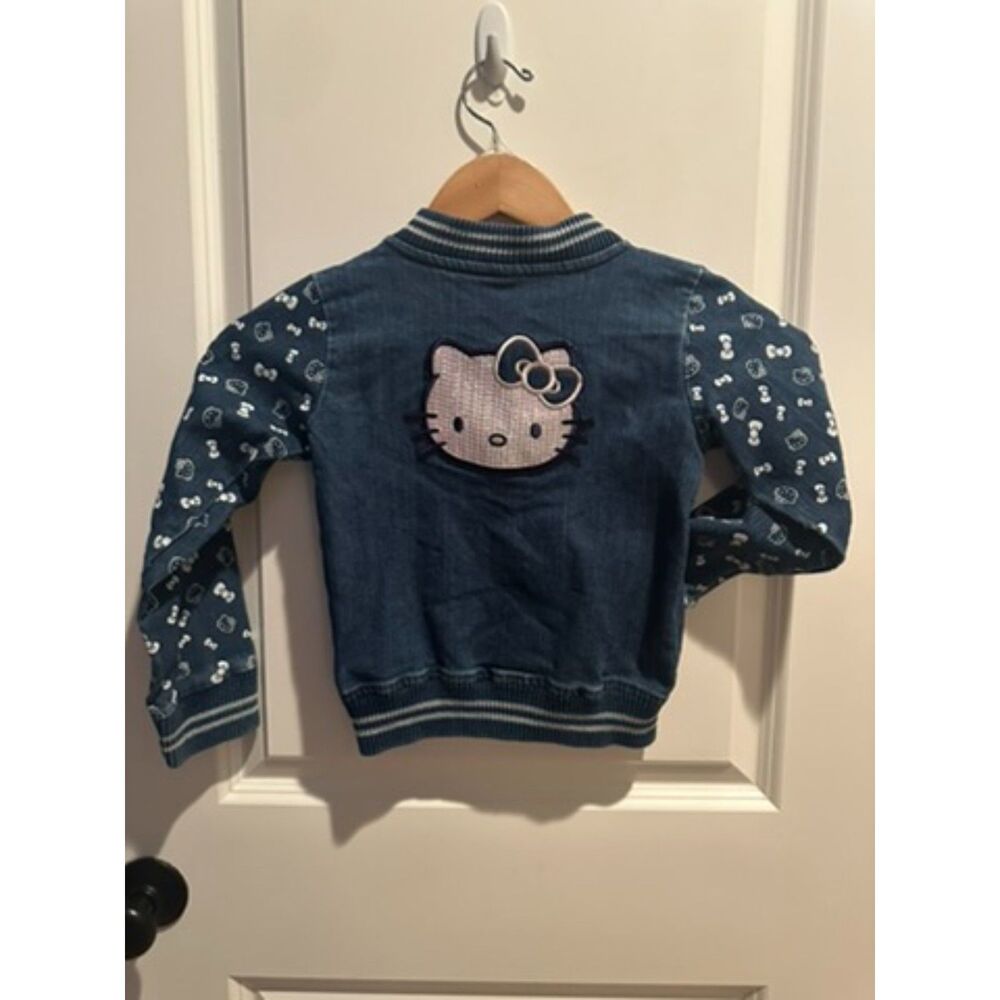 Hello Kitty Girl Jean Jacket Size 5 - Picture 2 of 11